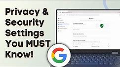 Google Account - Manage Google Privacy and Security Settings
