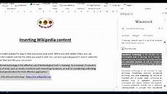 Inserting Wikipedia content in Word | Word Tips & Tricks 18