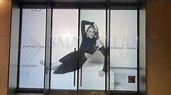 Rear projection Smart Film for front store windows and doors in Beverly Hills Los Angeles