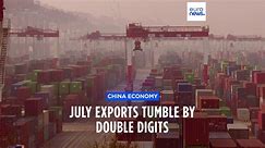 China sees sharpest drop in exports since 2020 amid sluggish global demand