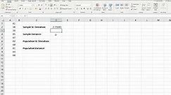 How to Find Standard Deviation and Variance in Excel