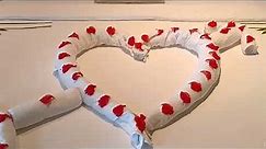 Romantic bedroom decorating ideas | towel folding | towel design heart