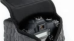 USA Gear FlexARMOR X SLR DSLR Camera Case Sleeve with Deluxe Padded Neoprene Protection, Carabiner Clip and Accessory Storage - Compatible with Nikon D3400, Canon EOS Rebel SL2, Pentax K-70 and More
