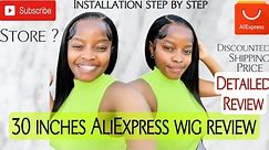 AliExpress 30 inches hd wig review x installation .All details! | Very affordable good quality hair!