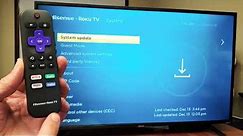 Hisense Smart TV (Roku TV): How to do a Software System Update
