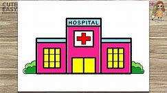 How to Draw a Hospital, Easy Drawing