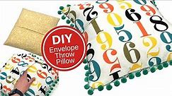 Sew an ENVELOPE PILLOW COVER / Beginner