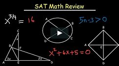 SAT Math Prep Online Review - Algebra & Geometry