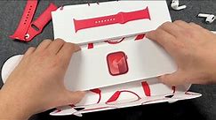 Unboxing Apple Watch Series 9 Product Red 45mm W/ Red Sport Band