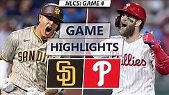 San Diego Padres vs. Philadelphia Phillies Highlights | NLCS Game 4