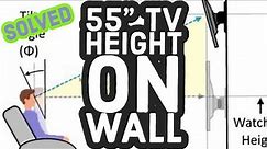 What is the perfect Height to mount a 55" TV?
