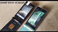 SHARP 601SH vs SHF31 japan clamshell phones (better than Lenovo A588T,VKworld T2,Musashi,SAMSUNG W)