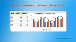 Create arrow variance chart in Excel