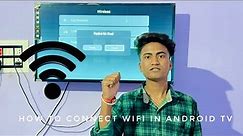 How to connect wifi on tv || android tv me wife kaise connect kare