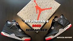 AIR JORDAN 4 BRED REIMAGINED! Unboxing, Review & ON FOOT! Had to take another look 👀🔥🔥🔥