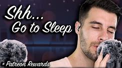 [ASMR] Shh...Go to Sleep (Close up Repetitive Whispers) Relaxing Male ASMR