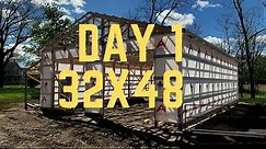 Day 1 - 32x48 Pole Barn (Check out the progress!!) | Attica Lumber