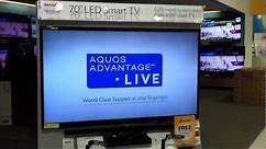 Sharp Aquos tv 70" LED 3D smart tv 2015