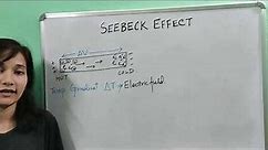 SEEBECK EFFECT | THERMOELECTRICITY | PHYSICS