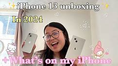 Iphone 13 unboxing & what’s on my iPhone 📱🎀