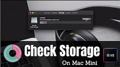Check Storage on Mac Mini (M1, 2020)
