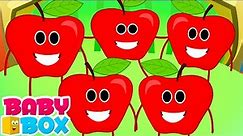 The Apple Song | Five Red Apples Jumping On The Bed | Nursery Rhymes and Kids Songs with Baby Box