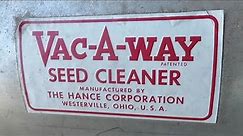Vac A Way Seed Cleaner cleaning rye