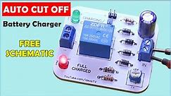 12V Battery Charger Circuit With Auto Cut OFF & ON (PCB Automatic)