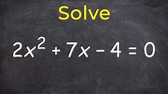 Solving a quadratic by completing the square