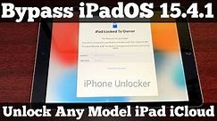 Bypass iOS 15.4.1 Unlock iPad iCloud Activation Lock 100% working Method | Unlock iPad iCloud