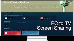 How to share computer screen on Samsung Smart TV