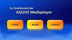 Sharp AQUOS LCD Mediaplayer Anleitung und Funktionsbeschreibung