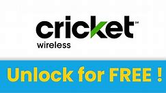 🇺🇸 Unlock Cricket phone for FREE 🔓 Cricket SIM unlock code