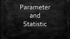Parameter and Statistic