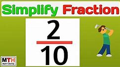 How to simplify the fraction 2/10 | 2/10 Simplified