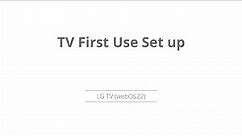 LG TV | First Use Set up | WebOS22 | LG