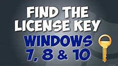 How to Find the License Key For Activating Your PC or Laptop.Find Your Windows 7, 8 & 10 Product Key