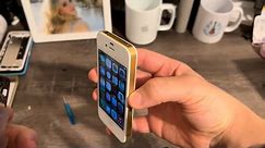 Turning an old iPhone 4 into a gold plated iPhone 4, disassembly/assembly video