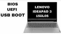 Lenovo IdeaPad 3 BIOS And UEFI USB Boot