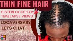 2 yr Sisterlocks© (Thin Fine Hair) LOCAVERSARY | 24 months | How to TIMELAPSE Hair Growth Journey