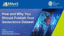 How and Why You Should Publish Your Geoscience Dataset