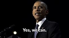 The Final Minutes of President Obama's Farewell Address: Yes, we can.