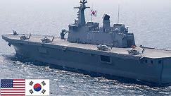 ROK Navy. Dokdo-class Amphibious Assault Ships during joint exercises.