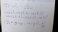How to Expand (2/x-x/2)^5 binomial expansion