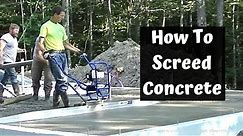 How To Screed Concrete | Best Screed For Concrete Floors