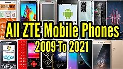 Evolution Of ZTE Mobile Phones 2009 To 2021