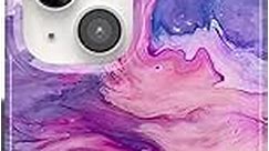 Casely iPhone 15 Plus Case | Tie Dying Over You | Purple Marble iPhone Case | Classic