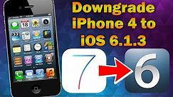 How to Downgrade iPhone 4 From iOS 7 to iOS 6.1.3 (Without SHSH Blobs)