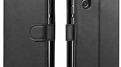 Galaxy A13 5G Case, Samsung Galaxy A13 5G Case, With [Tempered Glass Screen Protector Included] STARSHOP PU Leather Wallet Shockproof Phone Cover Kickstand With Pocket Card Slots Magnet Closure-Black