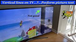 Vertical lines on TV - Perform picture panel test